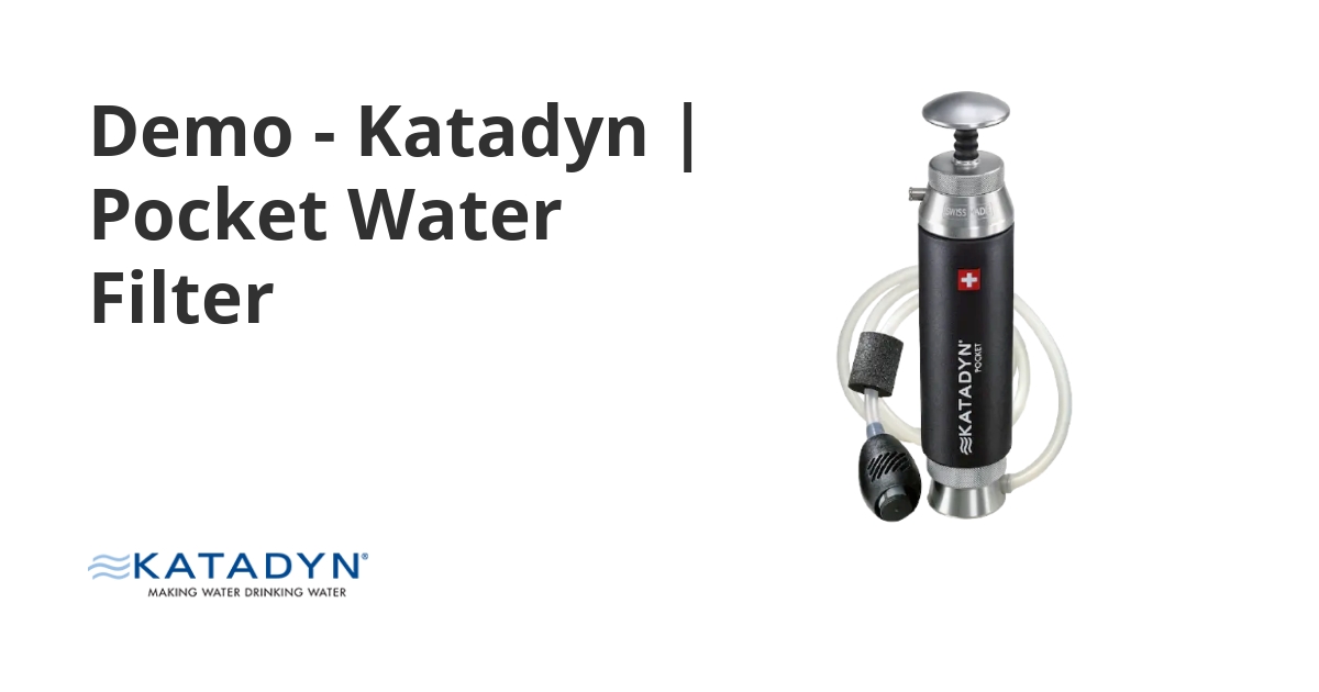 Demo Katadyn Pocket Water Filter 1452