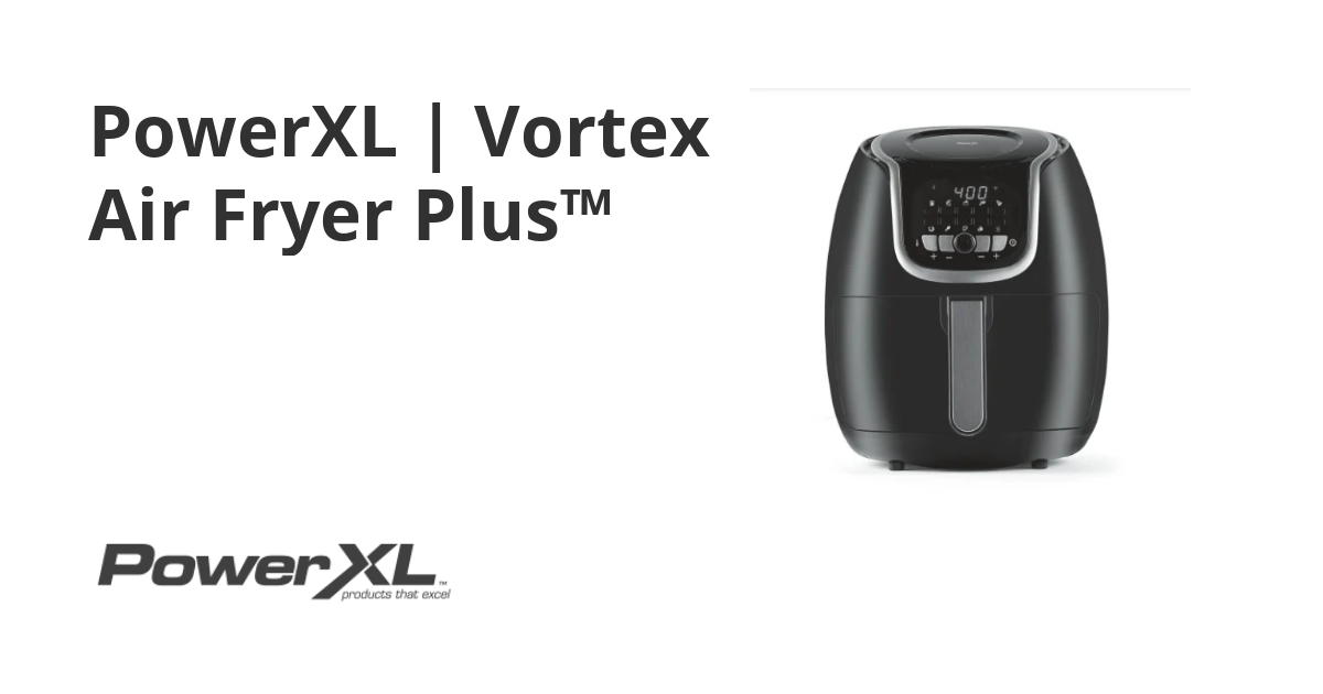 PowerXL 5-Quart Black Vortex Air Fryer Plus